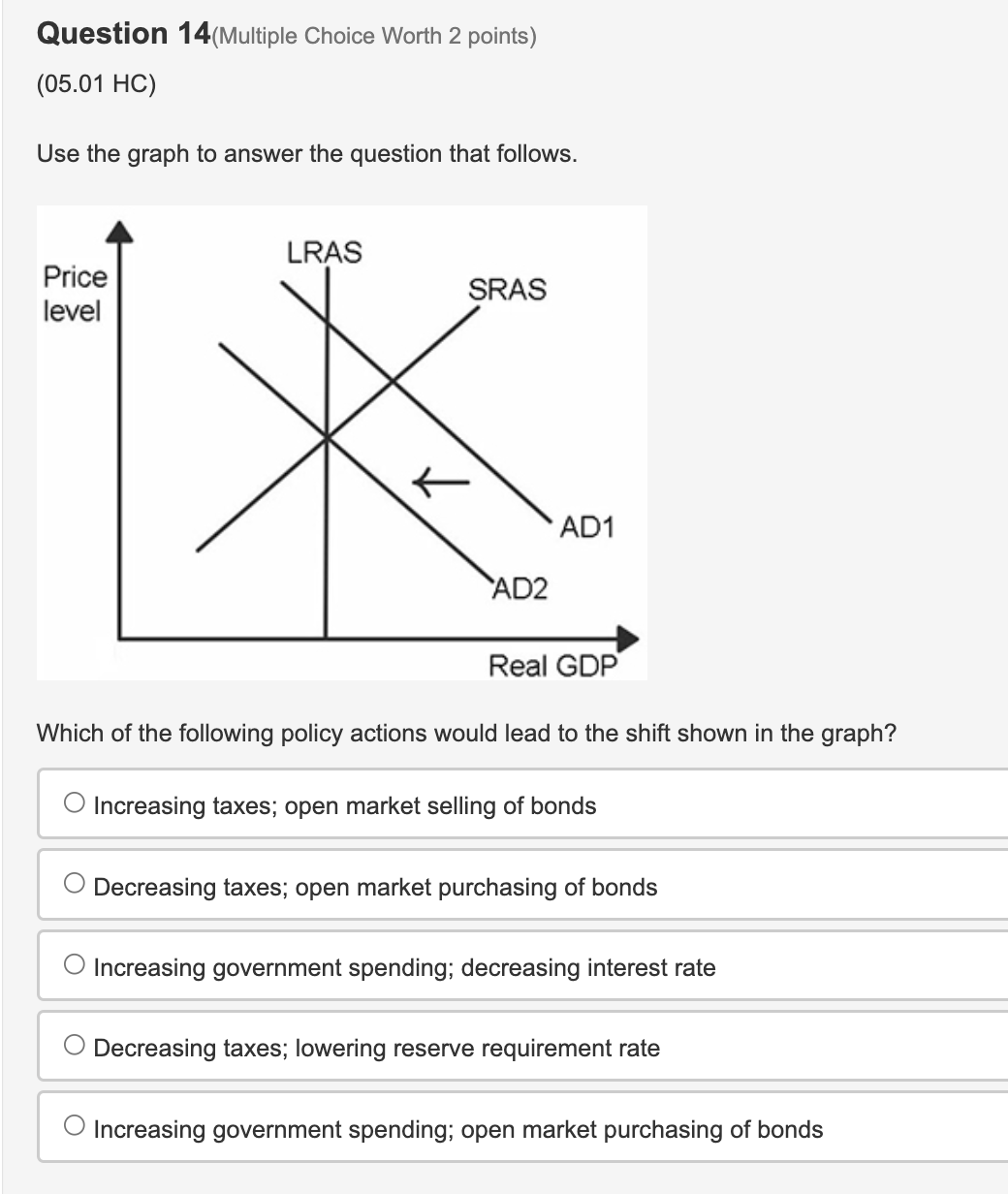 in the long run. Question 2(Multiple Choice Worth 2 points) (05.05 MC)