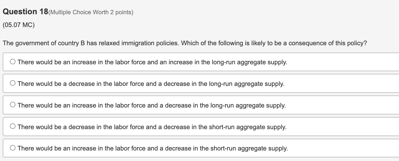 [C] [C] Question 5(Multiple Choice Worth 2 points) (05.03 MC) Assume that