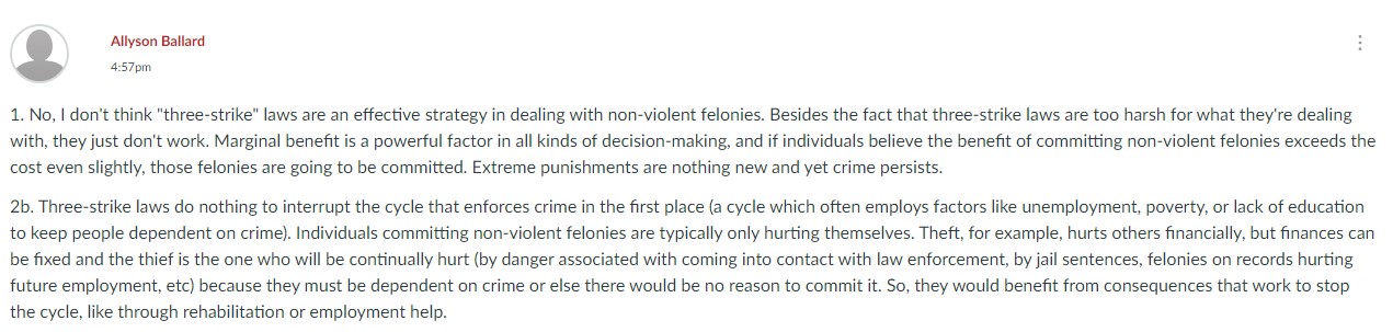 REPLY TO 4 POST BELOW AT LEAST 100WORDS EACH:REFENCES QUESTION AND