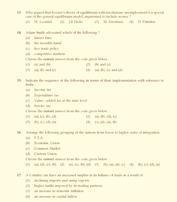 P(A)/P(B) (4) P(A/B) = P(A) - P(B) 44. If a sample of