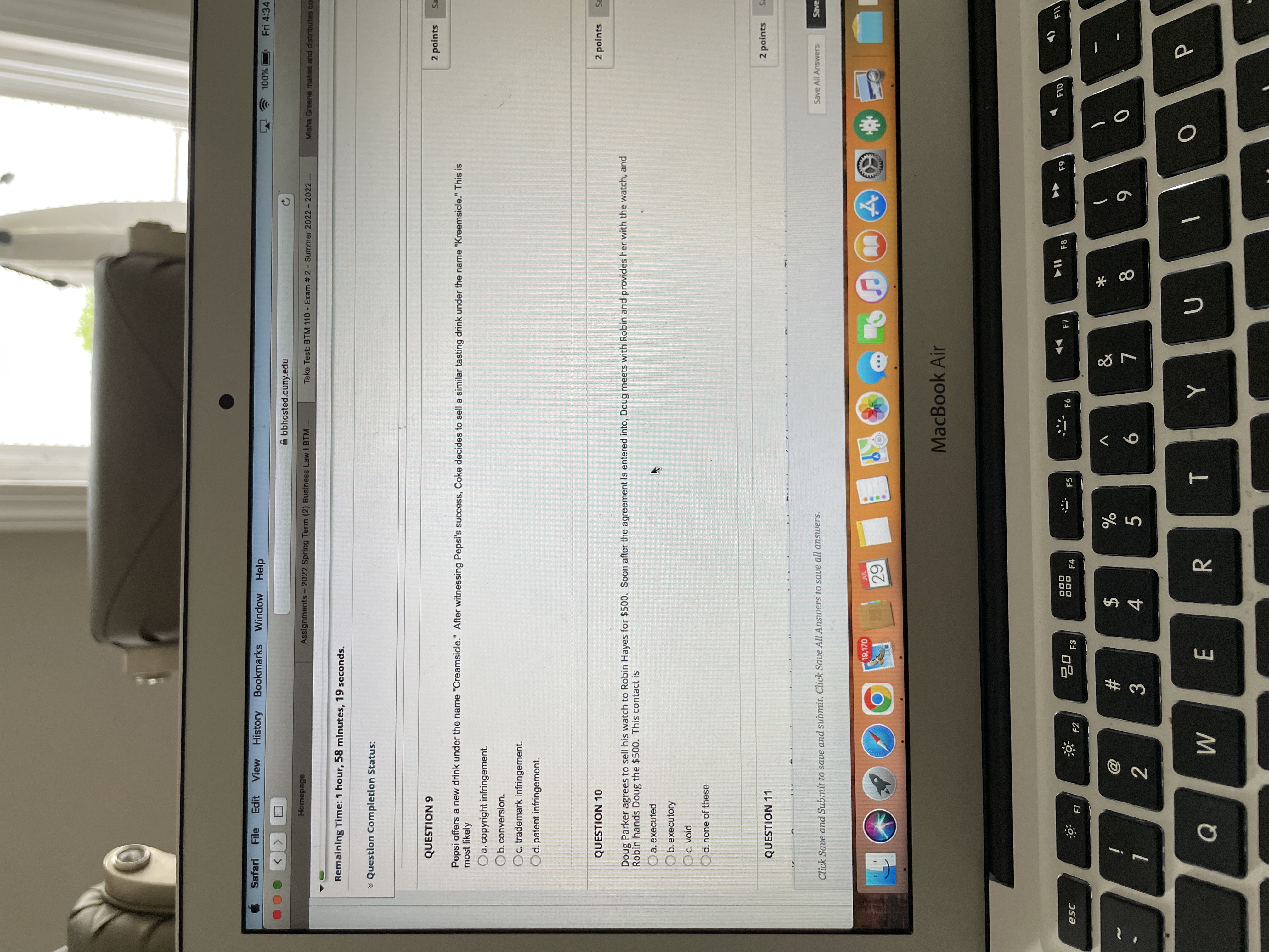 Click Save and Submit to save and submit. Click Save All Answers