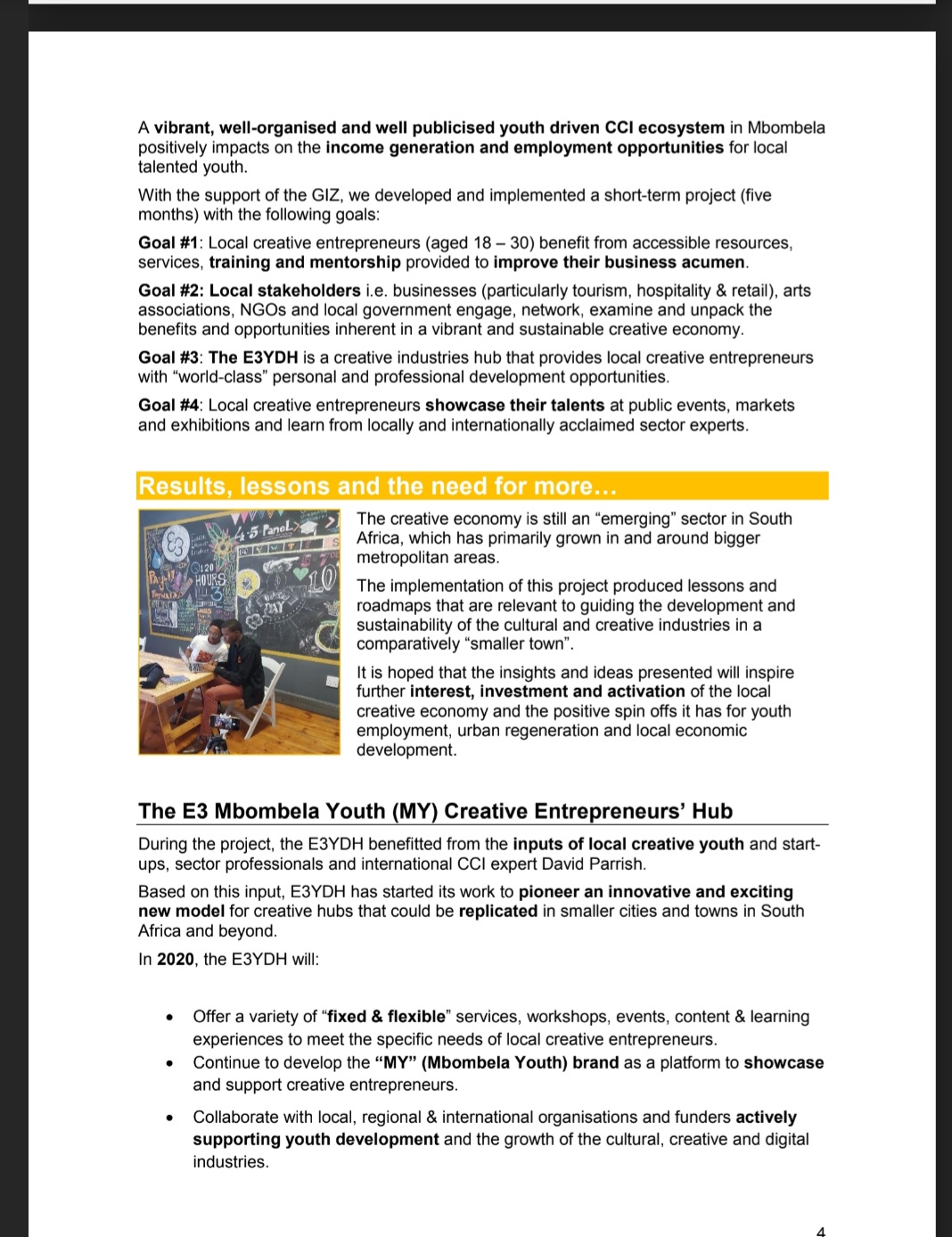 decision topursue, re-engineer or rejectthe program's approach.Note: The E3YDH Case Study and