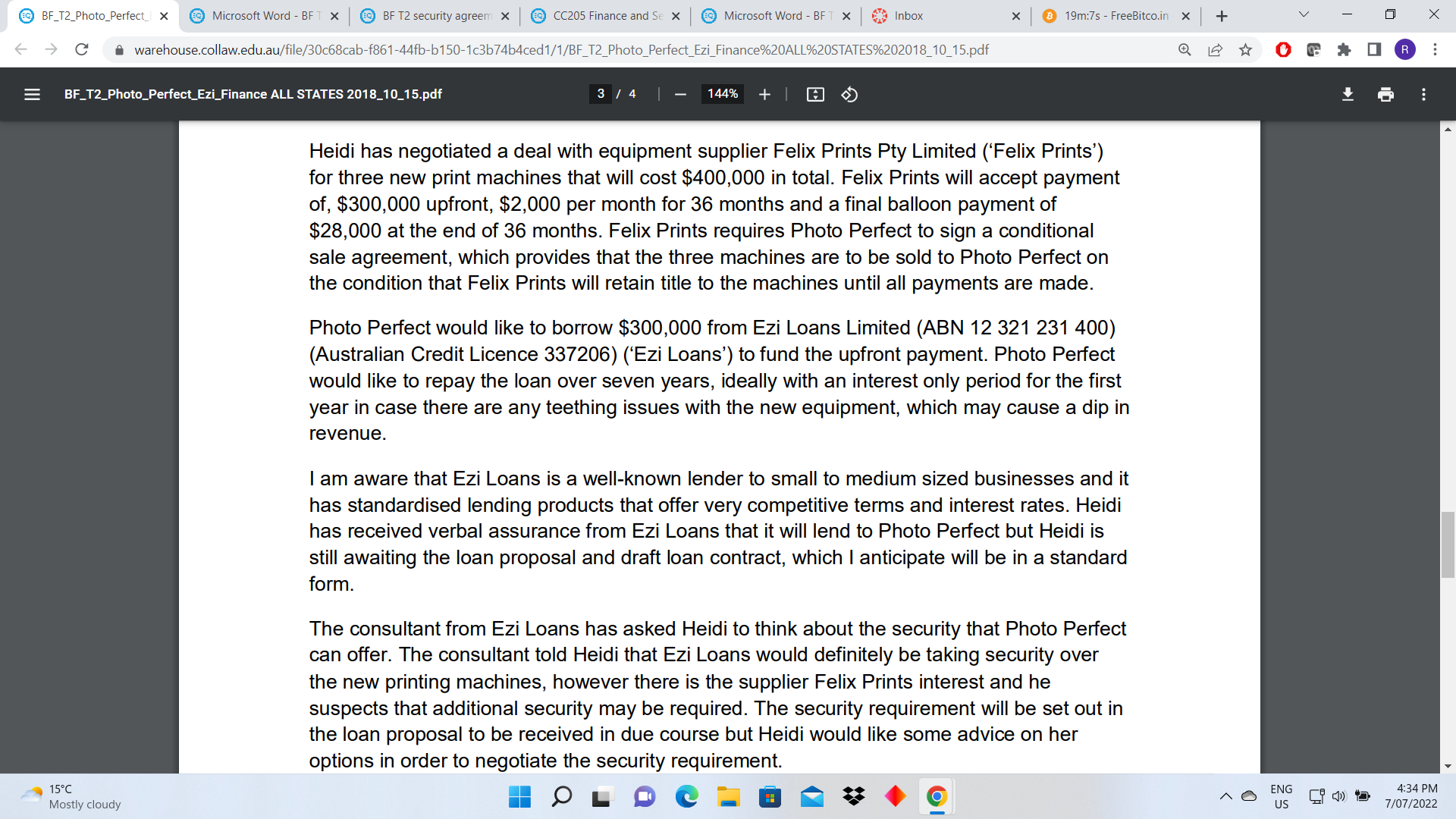 warehouse.collaw.edu.au/file/30c68cab-f861-44fb-b150-1c3b74b4ced1/1/BF_T2_Photo_Perfect_Ezi_Finance%20ALL%20STATES%202018_10_15.pdf R BF_T2_Photo_Perfect_Ezi_Finance ALL STATES 2018_10_15.pdf 2 / 4 144% + I
