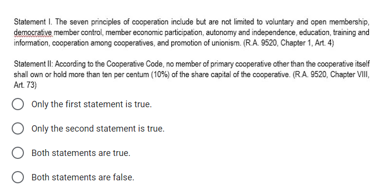 are false.Statement I. The grantor shall present information in accordance with the