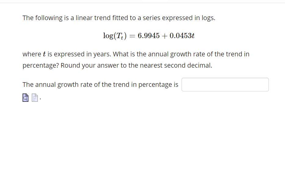  plz explain asap The following is a linear trend fitted to