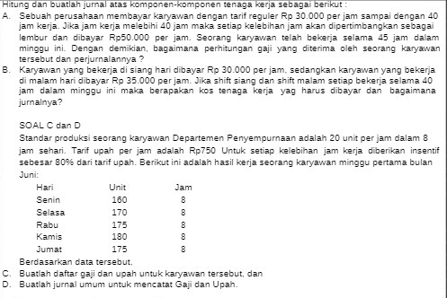 di h ri Rp 3000 shift shift C. Wif Rp sampai jam