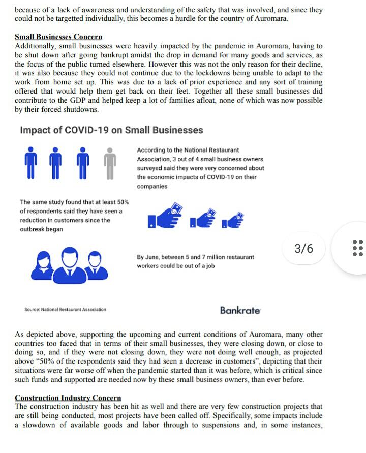 country following the covid-19 pandemic. Many problems will be laid out, your