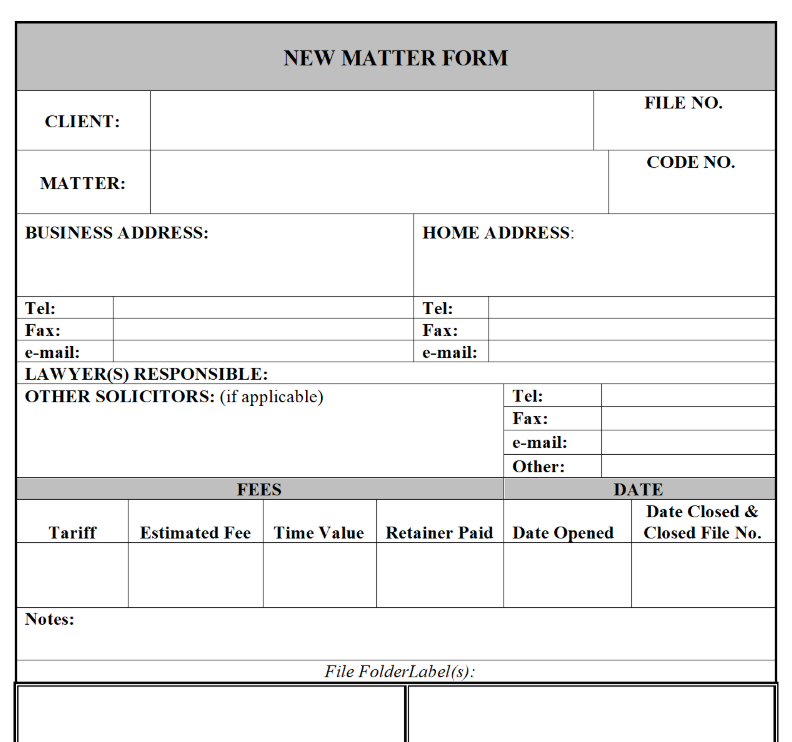 File #: Client Name: Client Address: FOR PROFESSIONAL SERVICES RENDERED FOR THE