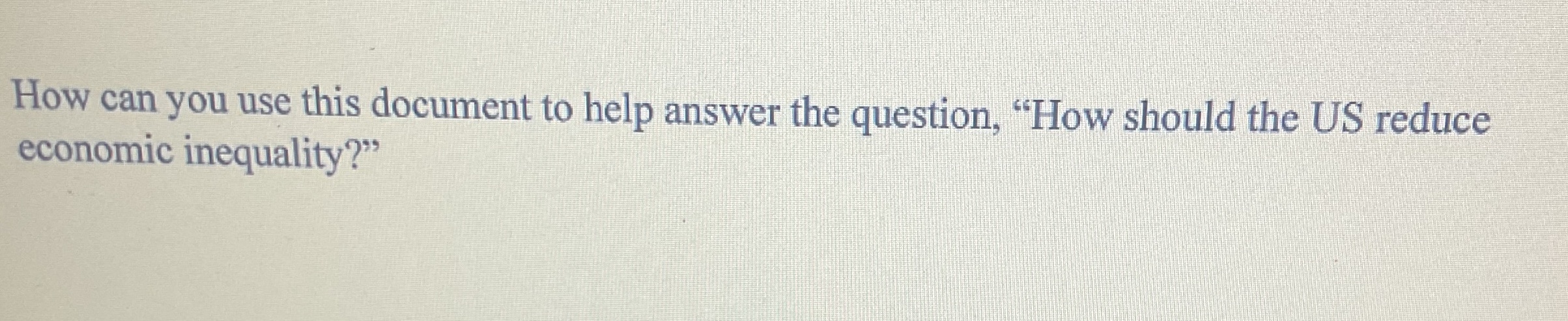 How can you use this document to help answer the question, "How