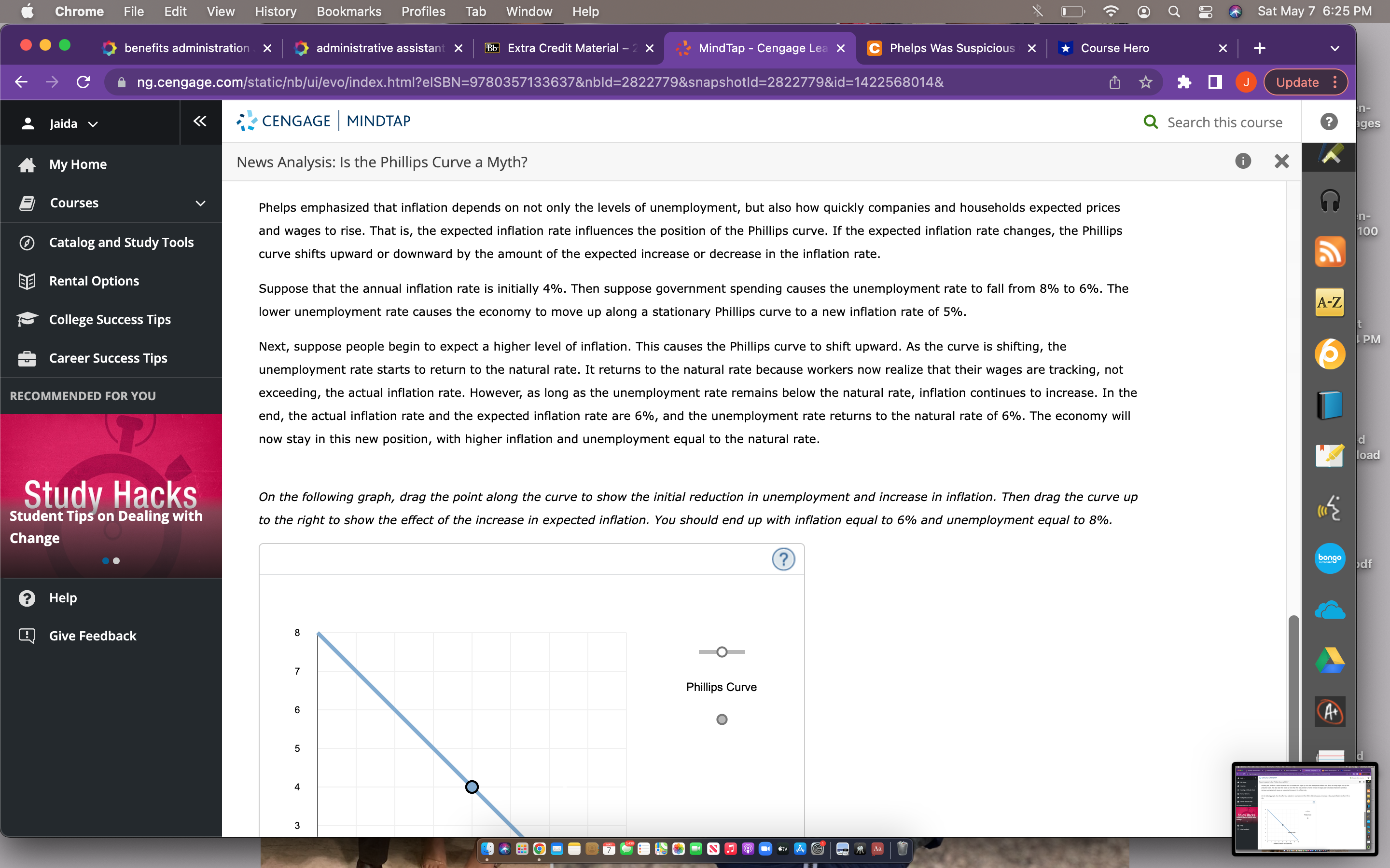 of expectations on the Phillips curve is considered a Phelps's primary contribution.