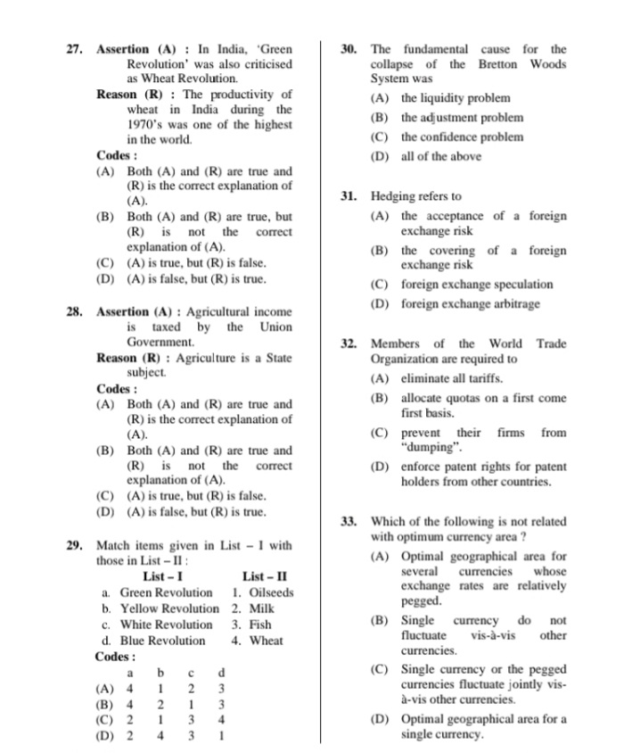  make short notes for the answer 27. Assertion (A) : In