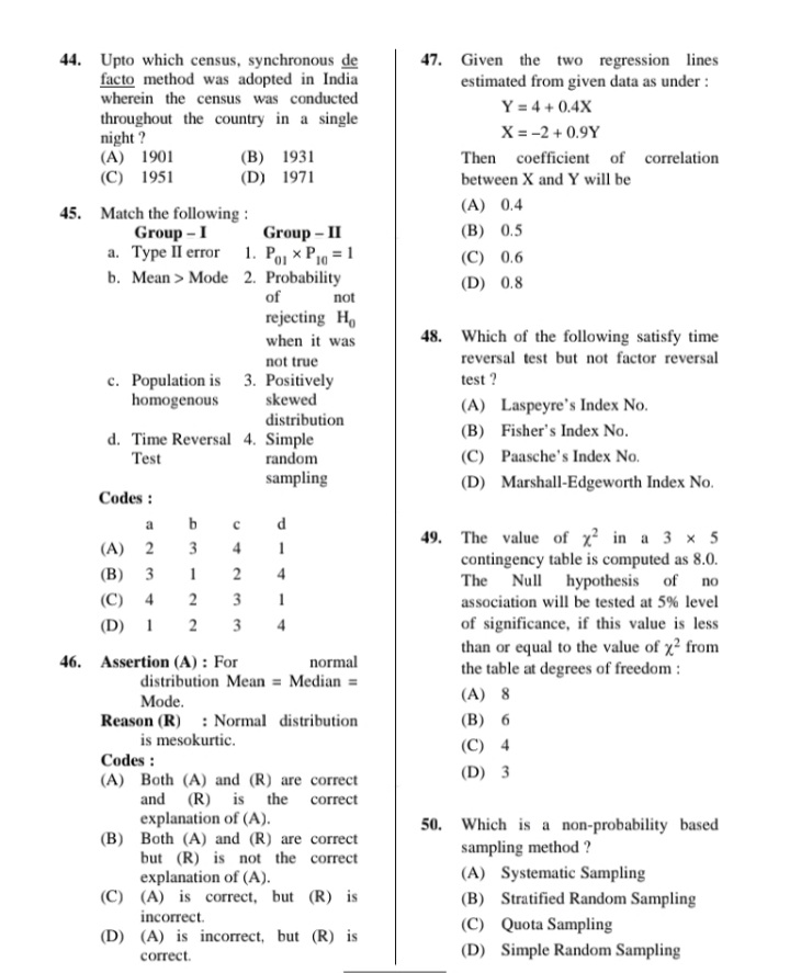  someone to help please 44. Upto which census, synchronous de 47.