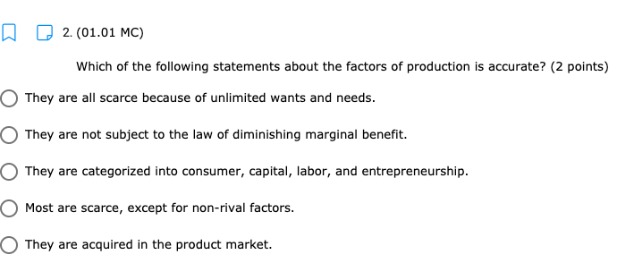 true? (2 points) The opportunity cost is constant for producing bicycles. Roger