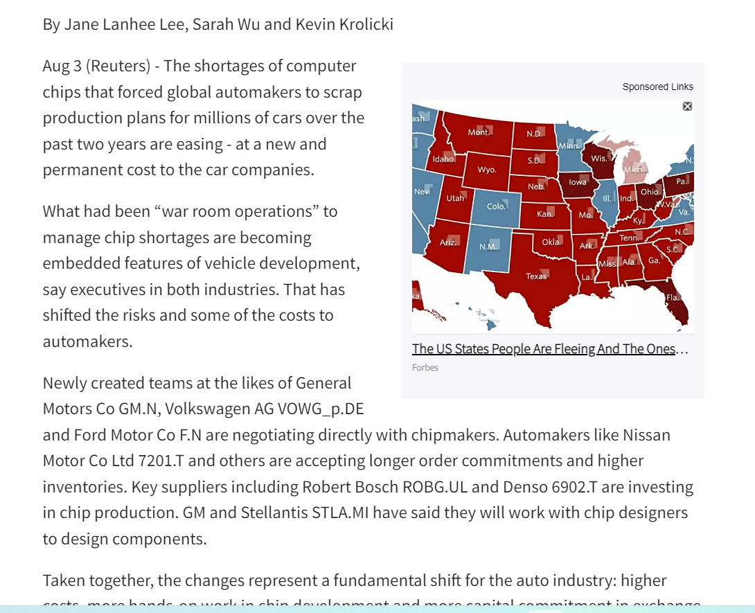 the microchips and Auto Industry. Resources - The Bible - Online Educational