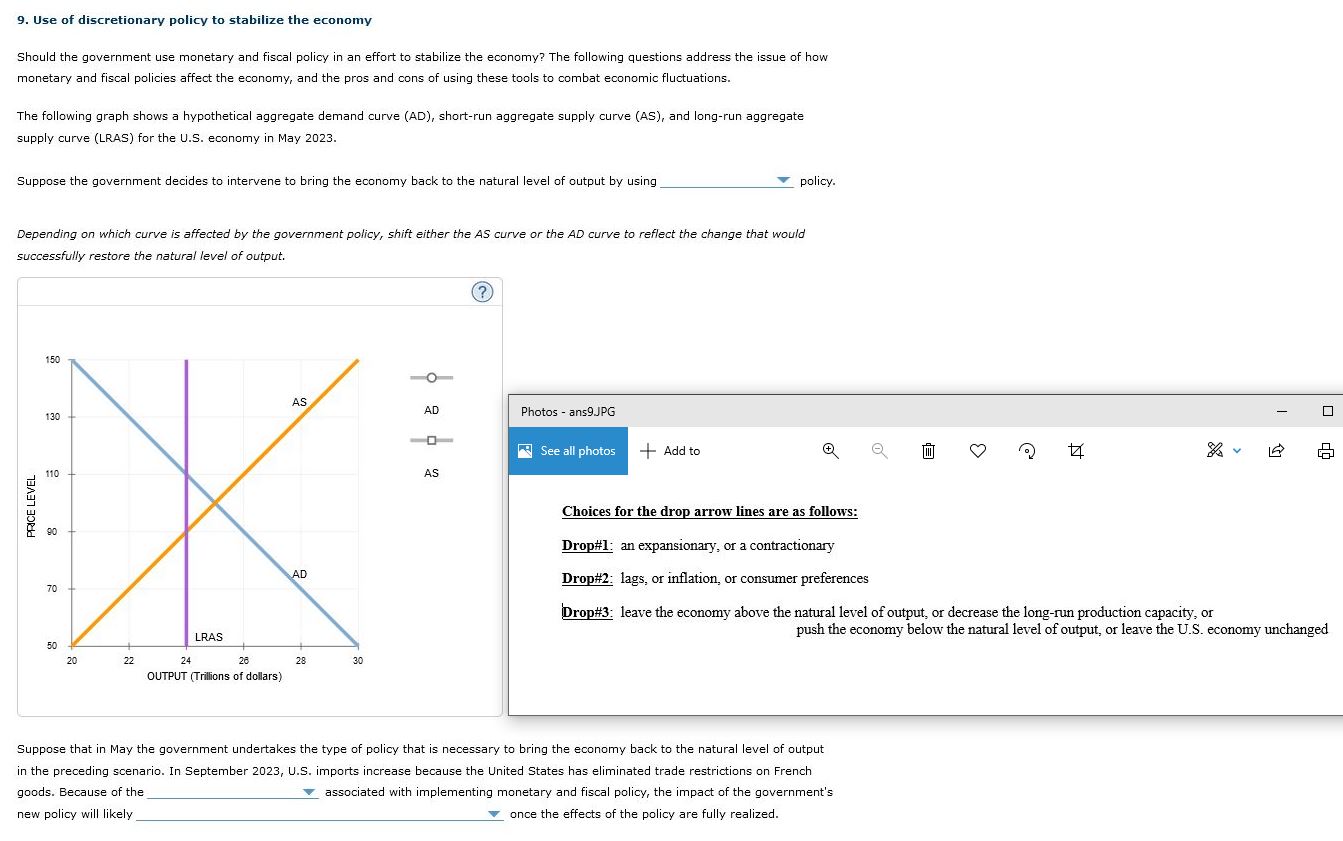 9. Use of discretionary policy to stabilize the economy Should the government