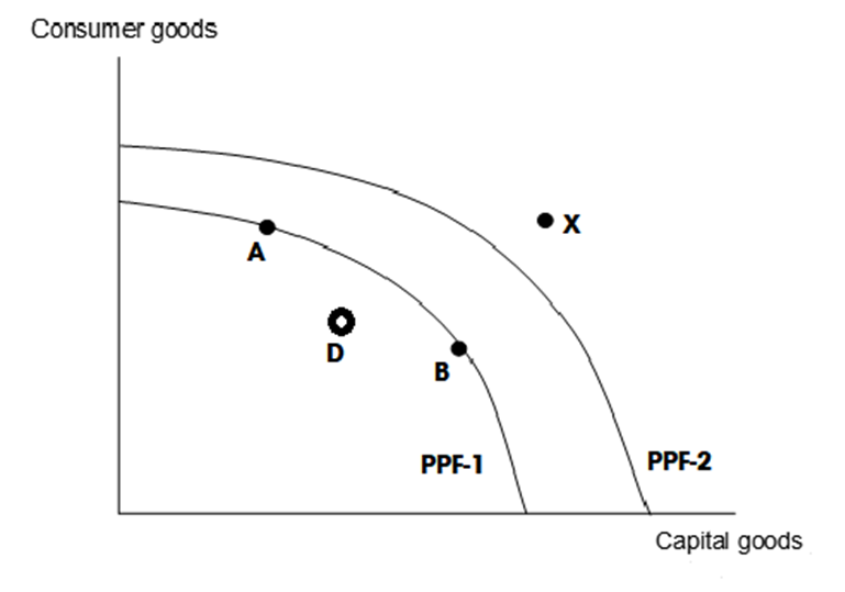 Consumer goods PPF-I PPF-2 Capital goods