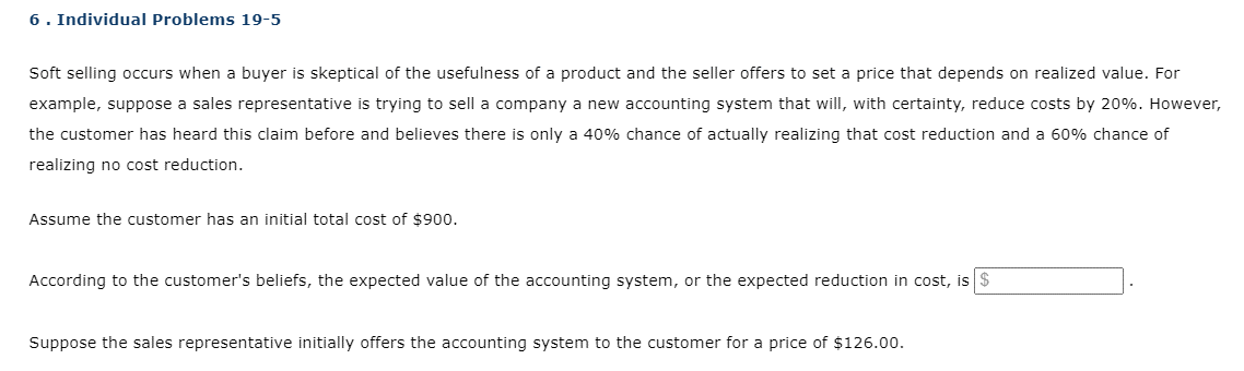 set a price that depends on realized value. For example, suppose a