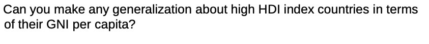 Can you make any generalization about high HDI index countries in terms