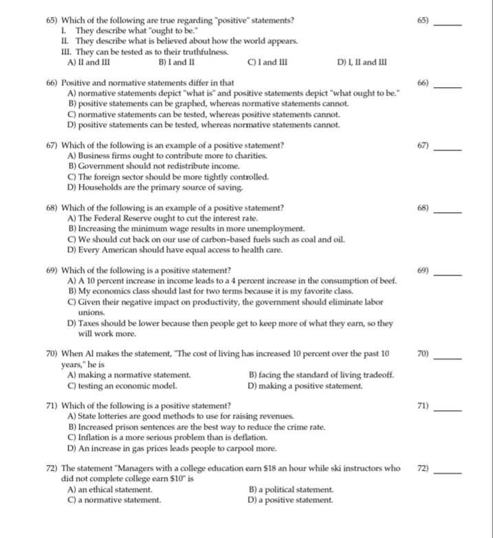pizza will lead fewer students to buy pizza. 136) An economic model