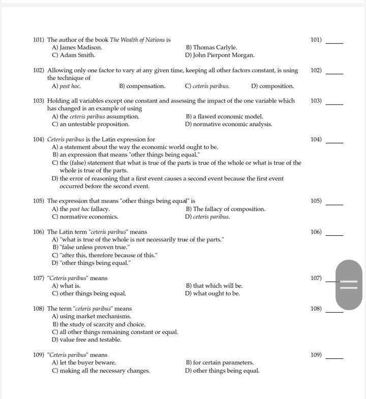 "false for the whole, false for the parts." B) "buyer beware." C)
