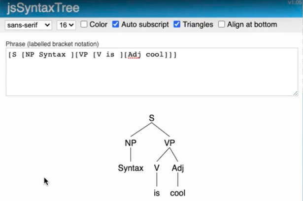 tree into word processing.http://ironcreek.net/syntaxtree/(1.) 27 e, f, g. Construct a phrase structure