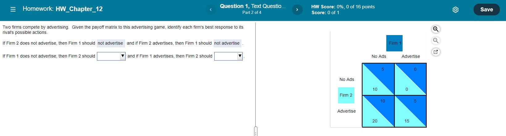 Score: 0 of 1 , 0 of 16 points No Ads Save