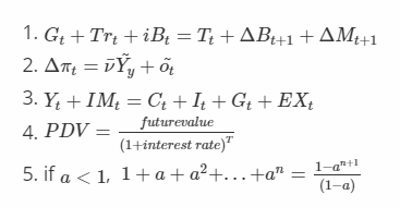 IS curve and number 4 is the Present Discount Value formula. Please