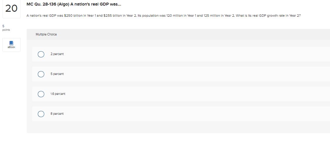 real GDP was $250 billion in Year 1 and $258 billion in