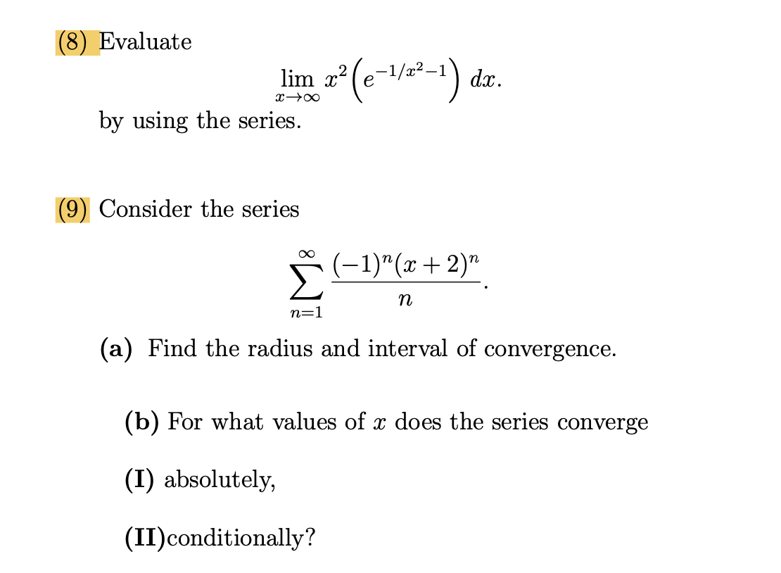 Consider the series if (1)\"($ + 2)\". n n21 (a) Find the