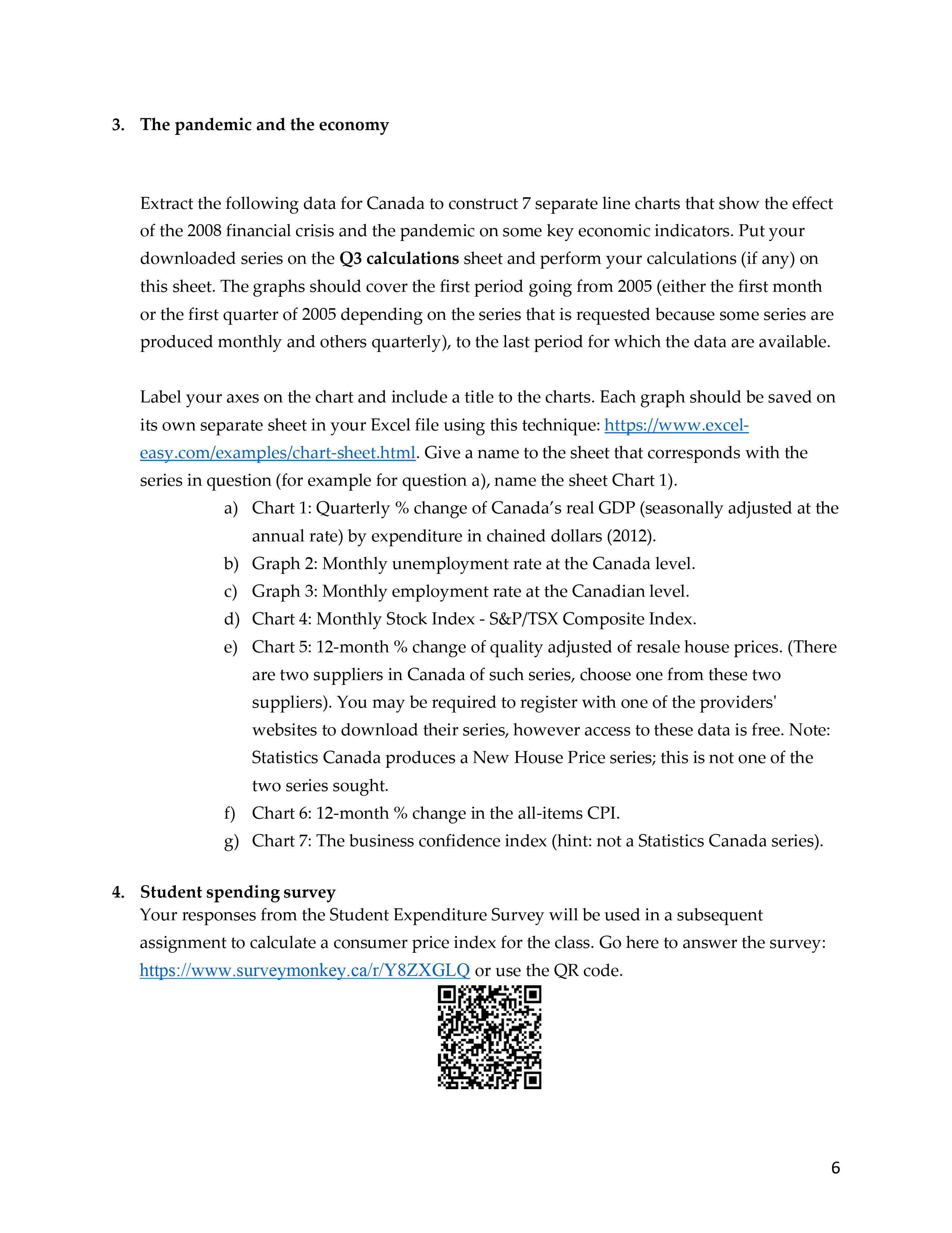 Note that when you construct graphs and tables in MS Excel, you