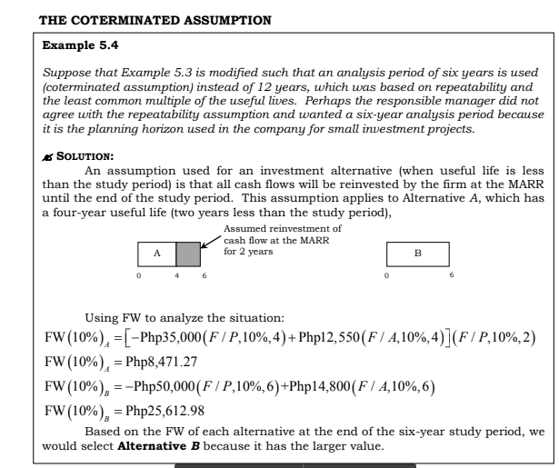 MARR is 15% per year and the analysis period is 12 years,