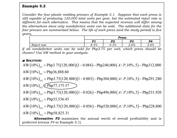 Lake Length (km) 15 5 First cost (Php) 200,000/km 1,000,000/km Maintenance (Php)