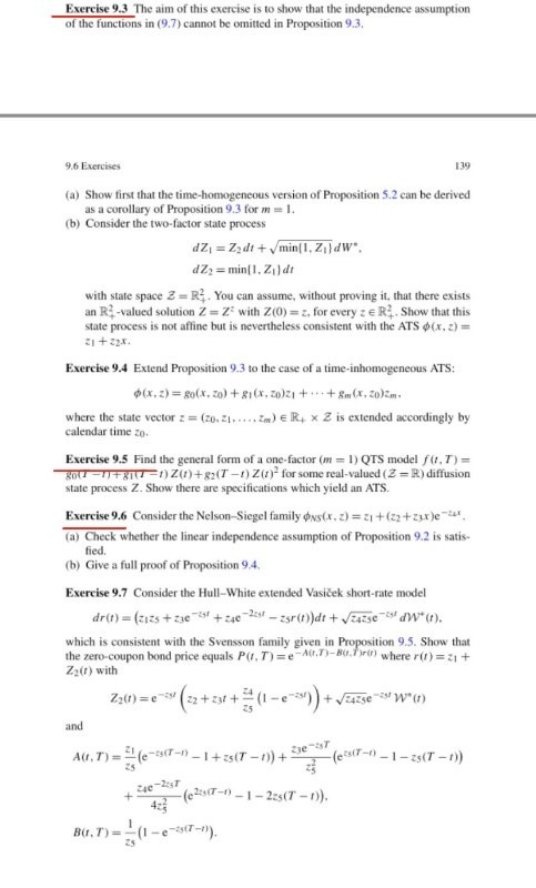  Answerallquestions: Questions. Exercise 9.3 The aim of this exercise is to