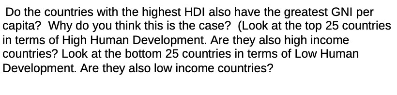 Do the countries with the highest HDI also have the greatest