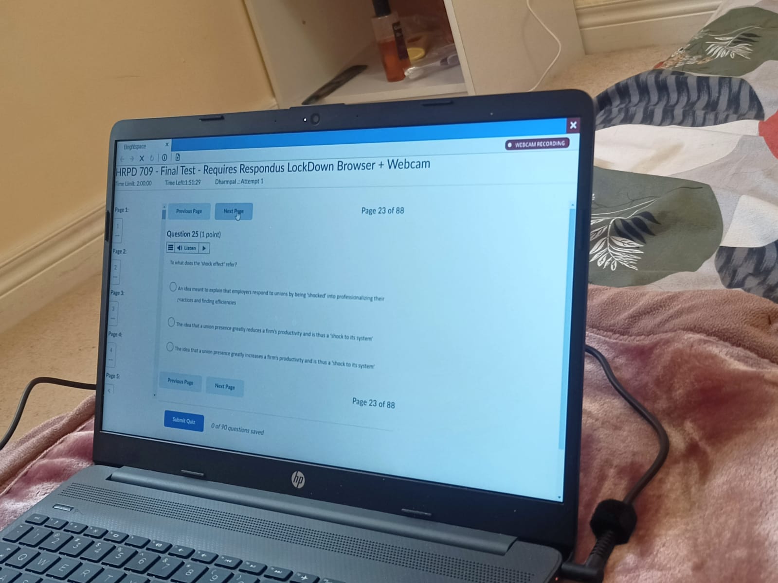 21 (1 point) () Listen Page 61 Which one of the following