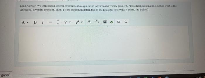 Long Answer: We Introduced several hypotheses to explain the latitudinal diversity