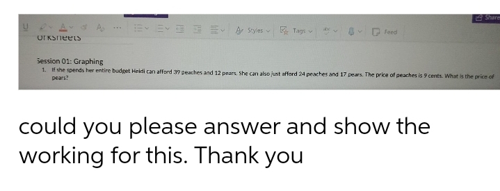 show the working for this. Thank you