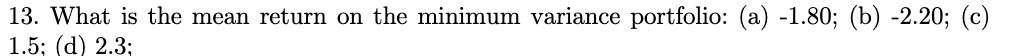 -1.80; (b) -2.20; (c) 1.5; (d) 2.3;