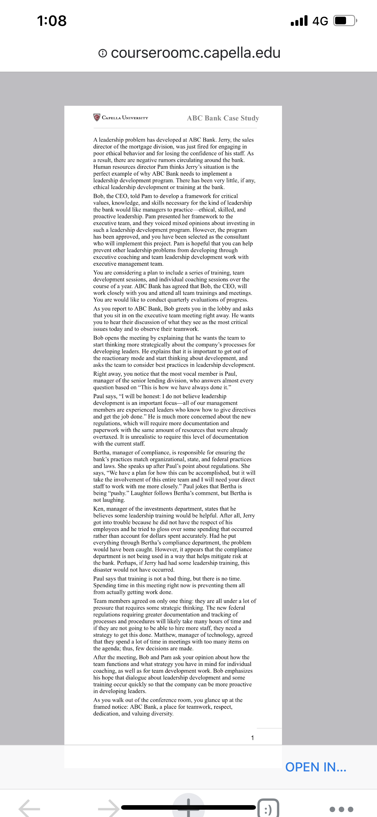 photo for the scenario and three questions below:Please Respond those questions:1.Evaluates the