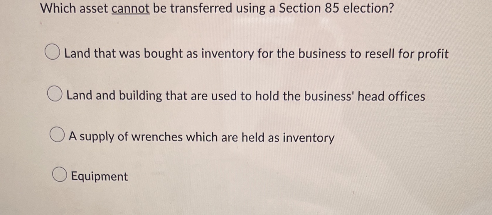 that was bought as inventory for the business to resell for profit