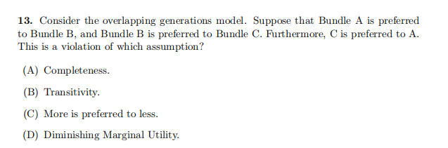 preferred to Bundle BI and Bundle B is preferred to Bundle 0.