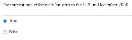 The interest rate effectively hit zero in the S. in December 2008