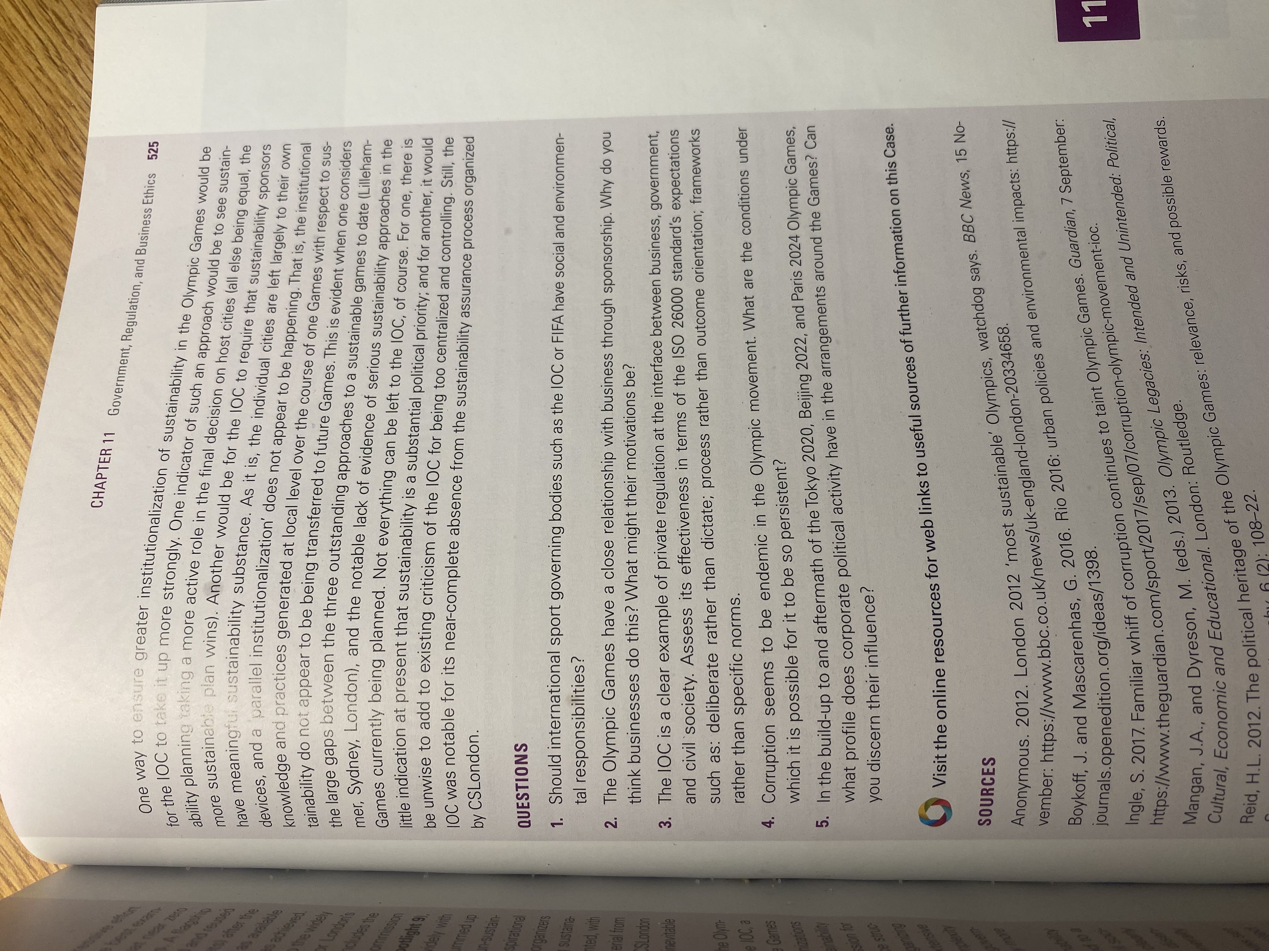 supply chain management. Chronic legacy issues relate to environmental performance of the