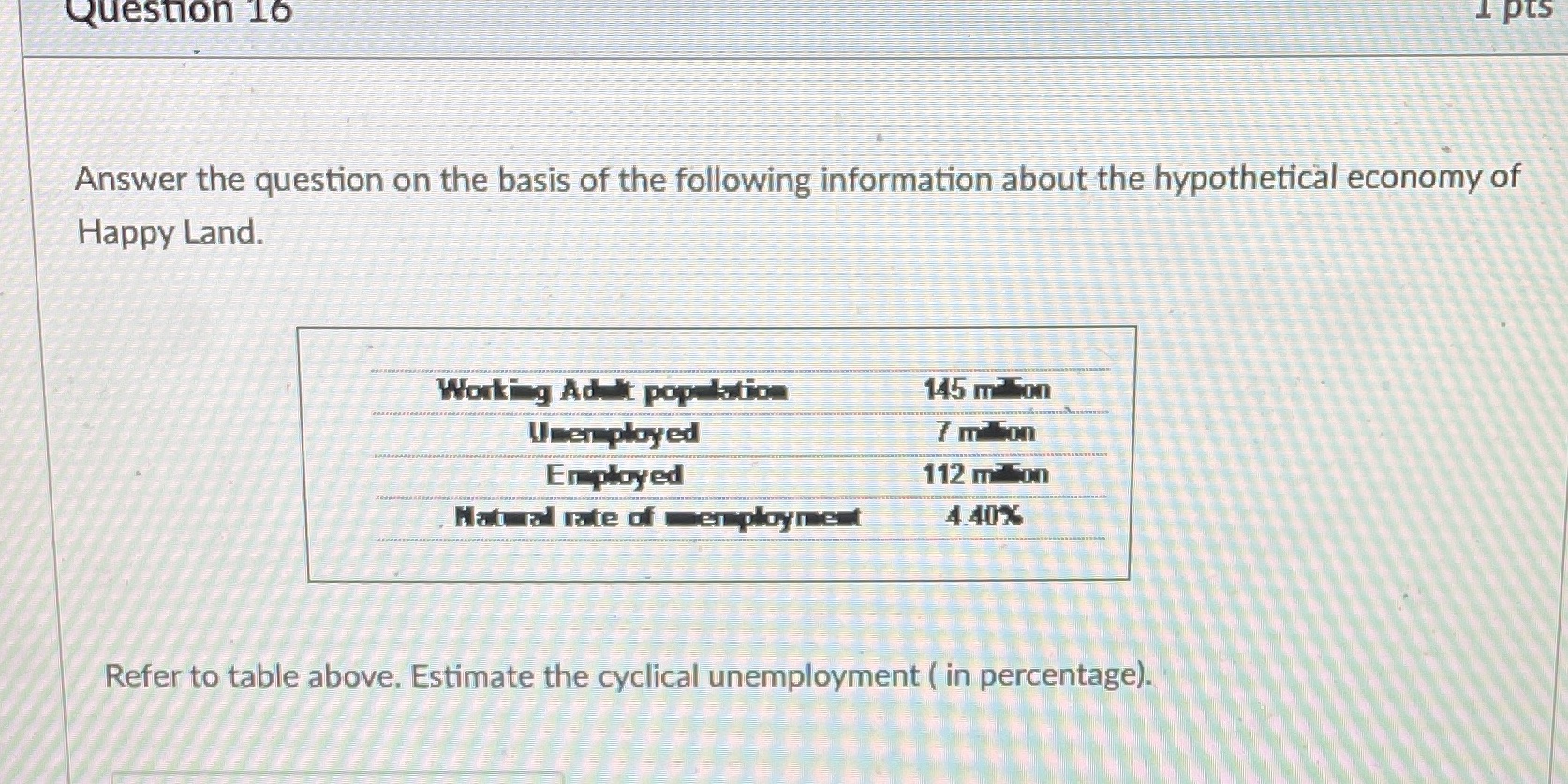  Question 10 1 pts Answer the question on the basis of