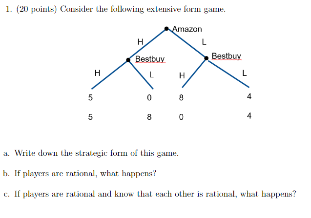 plz help me solve this 1. [20 points} Consider the following