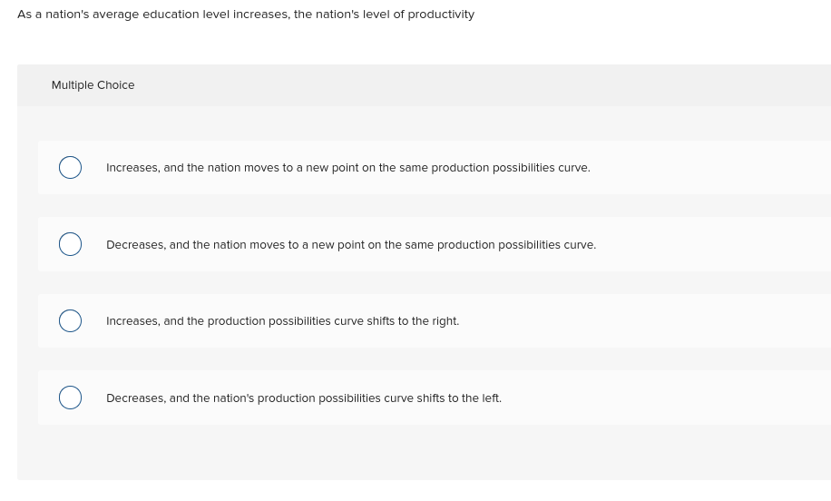 increase in farming to manufacturing.The best measure of how much output the