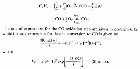 # CO.. kro The rate of expressions for the CO oxidation step