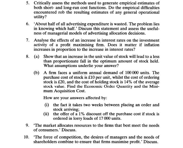 willingness to pay (p. 293). 4. Distinguish between use and non-use value