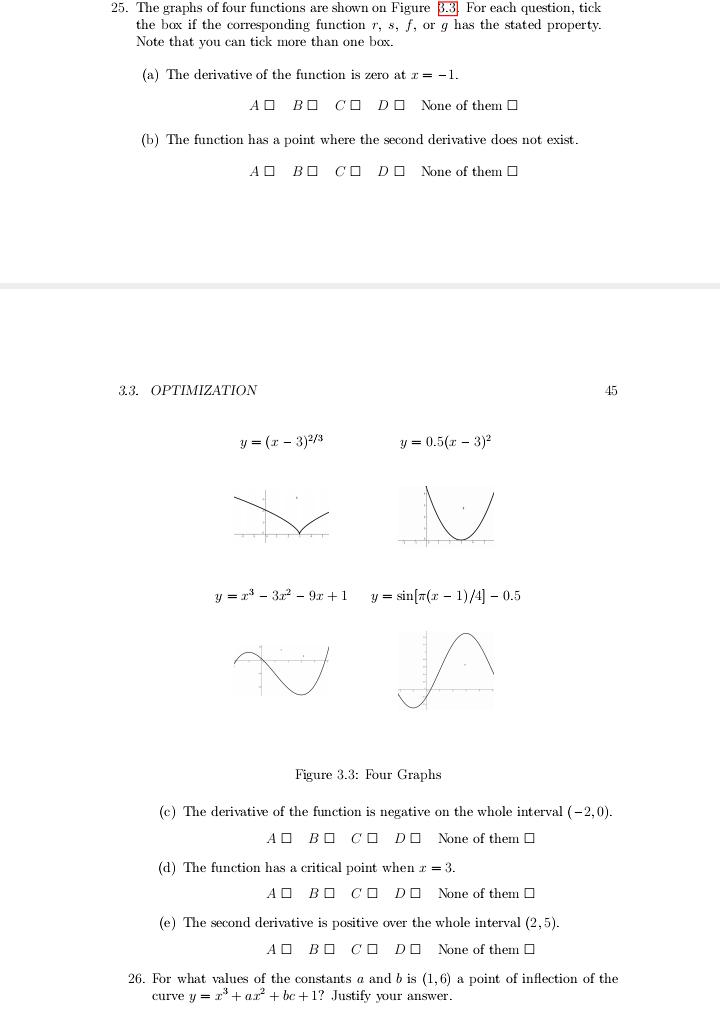 f(r) is concave down. 40 CHAPTER 3. APPLICATIONS OF DIFFERENTIATION (e) Find
