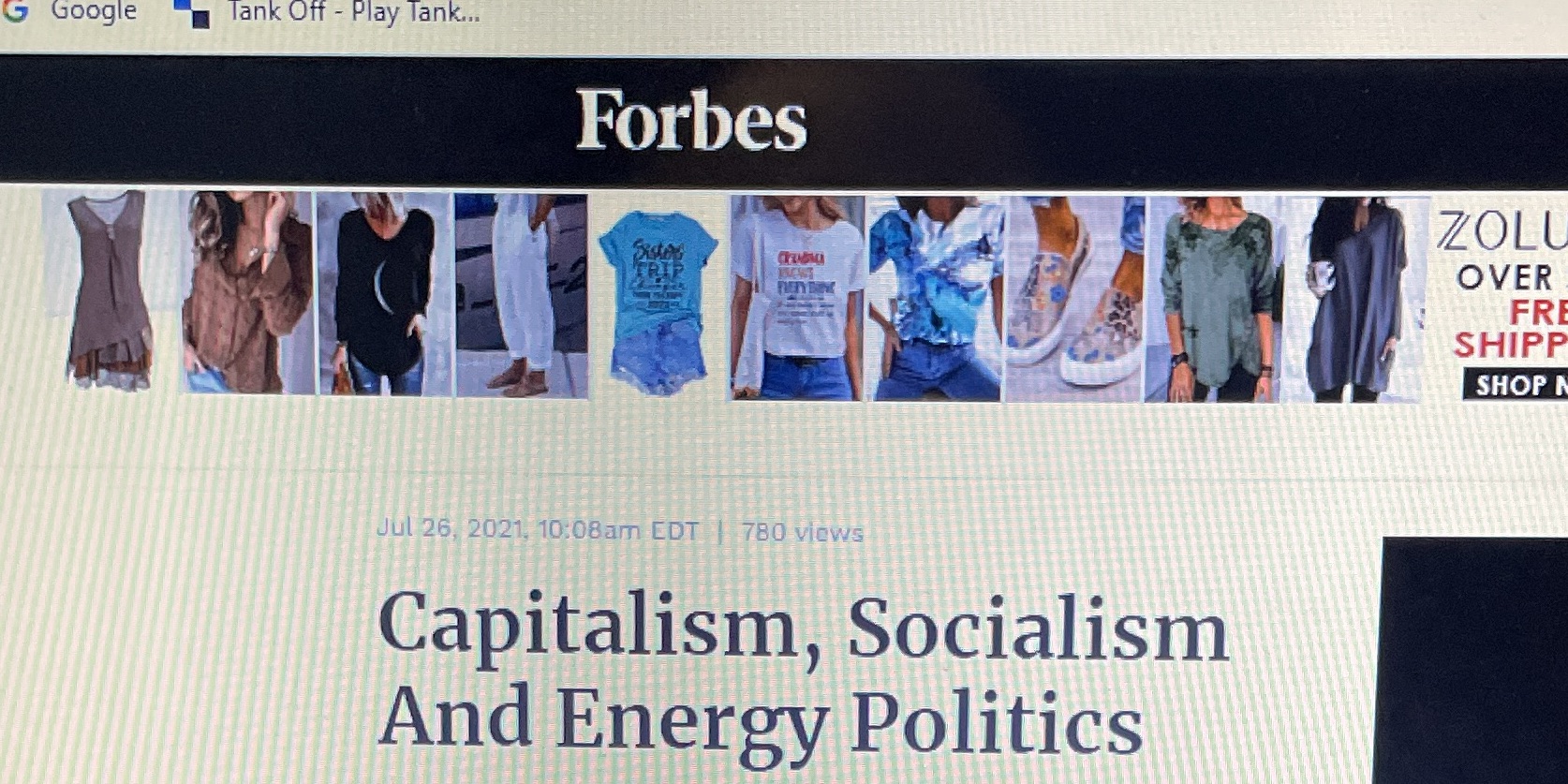 Play Tank... Forbes ZOLL TRIP OVER FRE SHIPP SHOP N Jul 26,